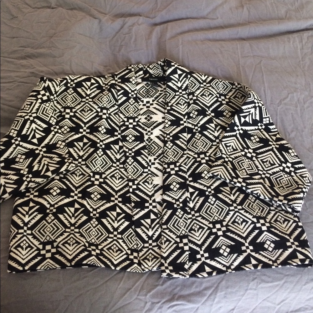 Ikat Cropped Blazer